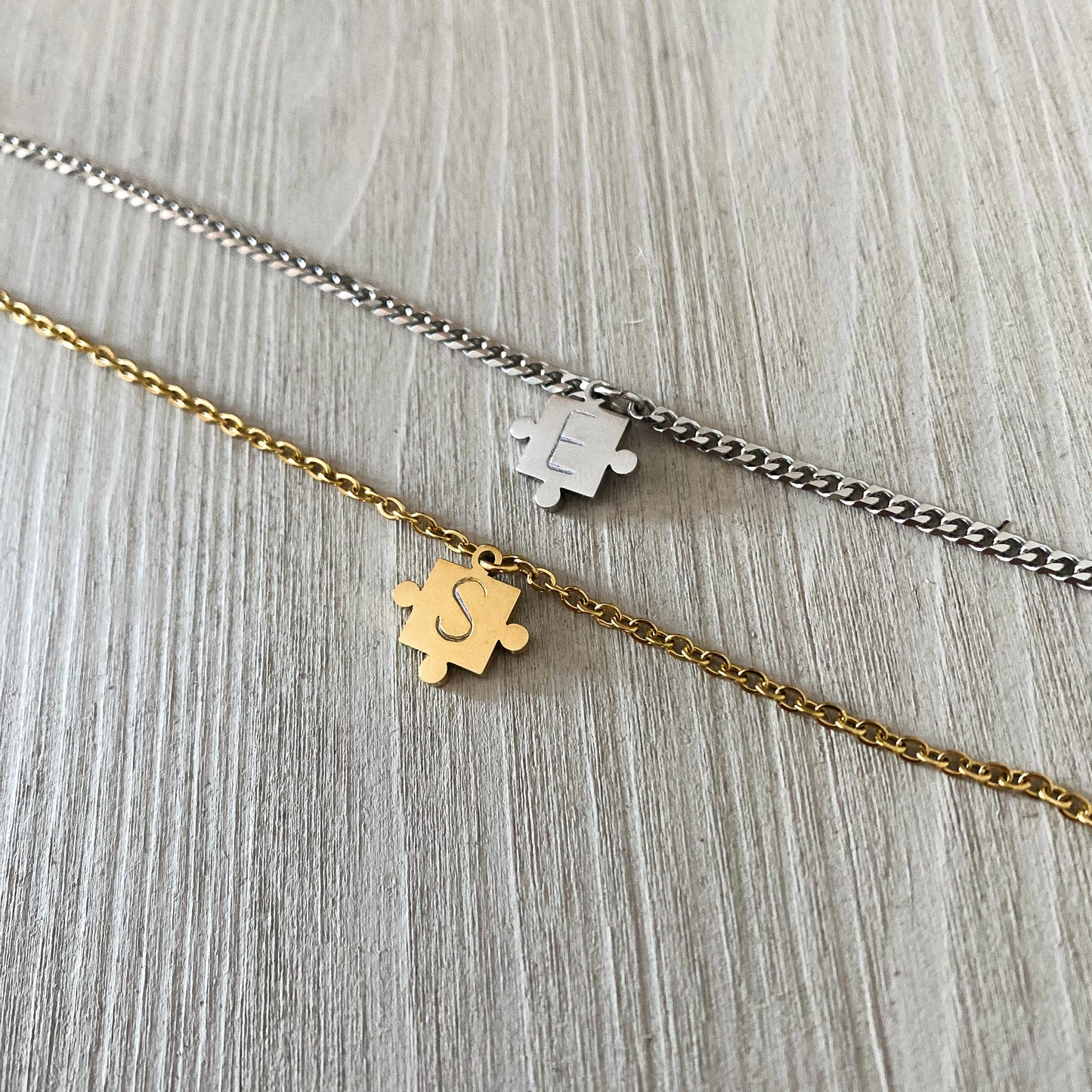 Handgeslagen puzzel armband