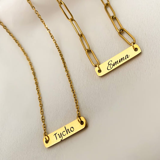 Gegraveerd naamplaatje ketting