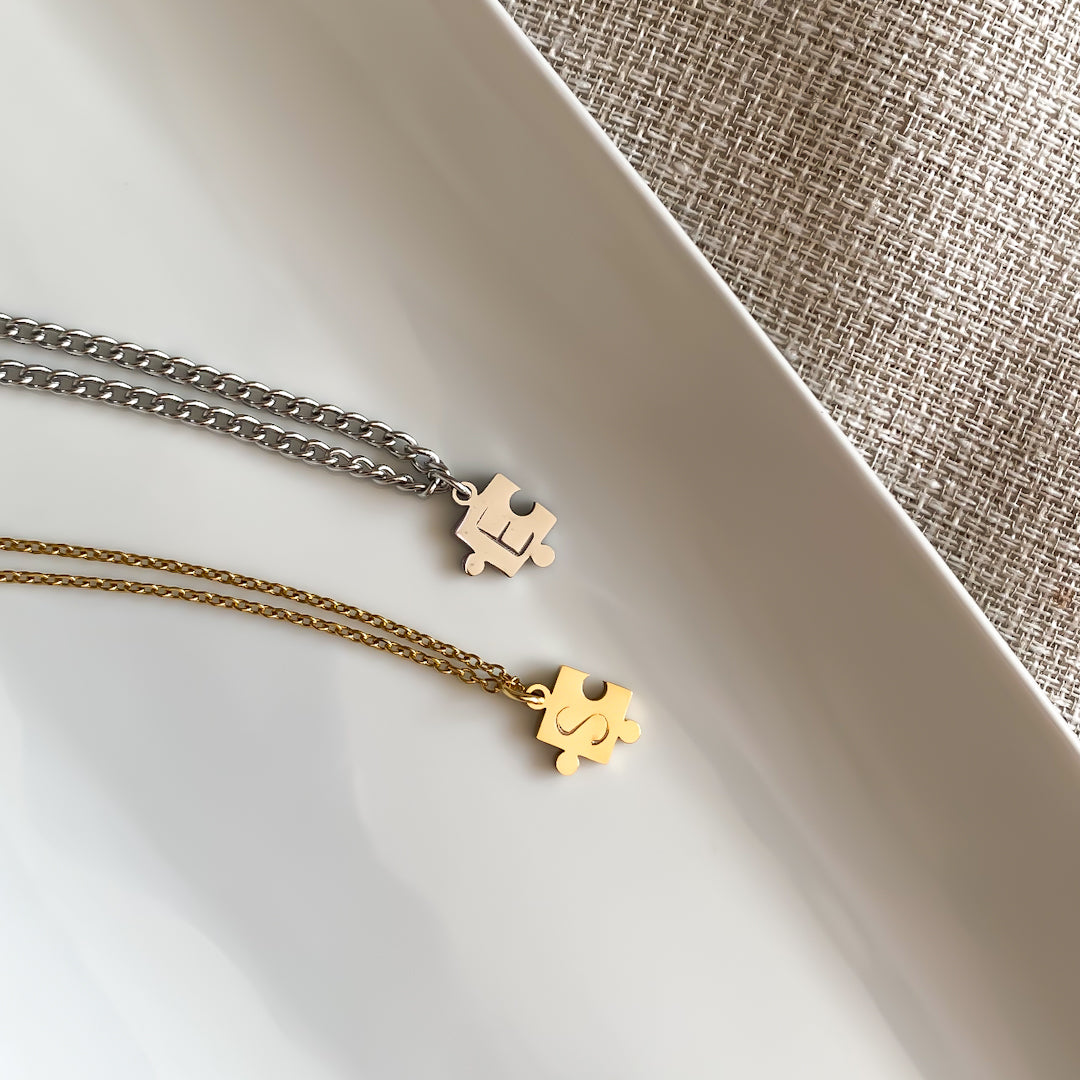 Handgeslagen puzzel ketting