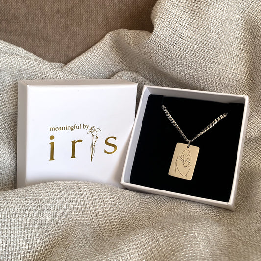 Man - lijntekening ketting