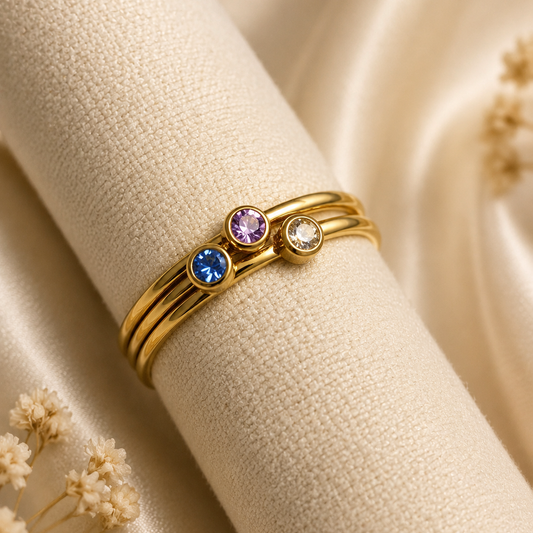 Geboortesteen ring