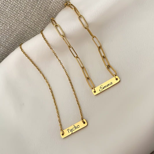 Gegraveerd naamplaatje ketting
