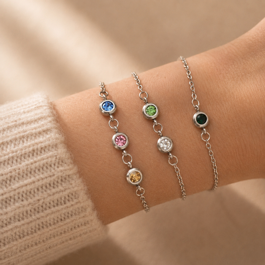 Geboortesteen armband