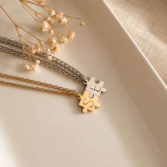 Handgeslagen puzzel ketting