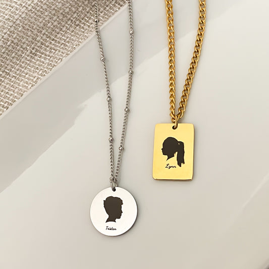 Man - silhouet ketting