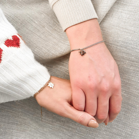 Handgeslagen puzzel armband
