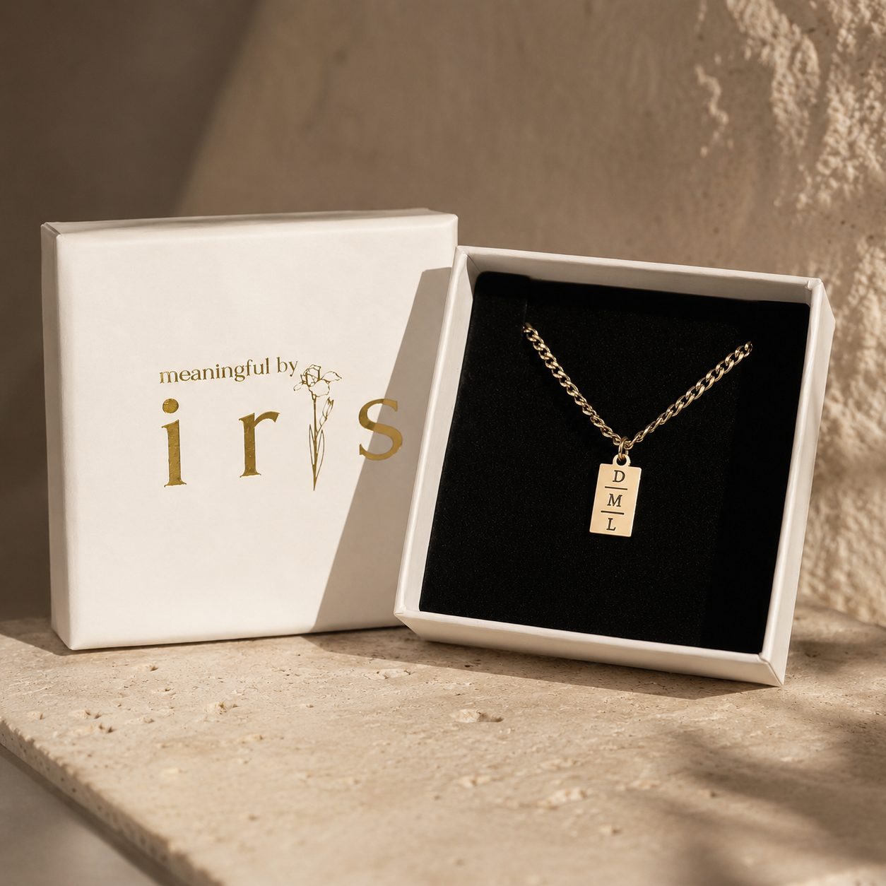 Man - Gegraveerde Initiaalketting