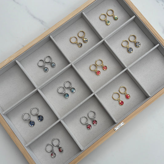 Droogbloem oorbellen