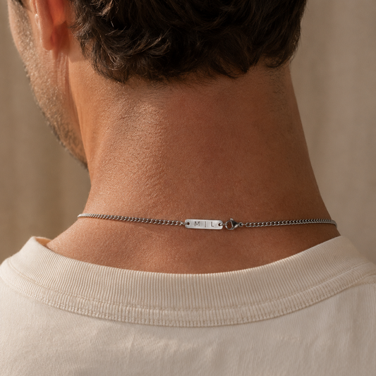 Man - Initalen ketting minimalistisch
