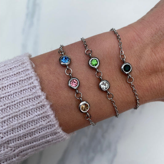 Geboortesteen armband