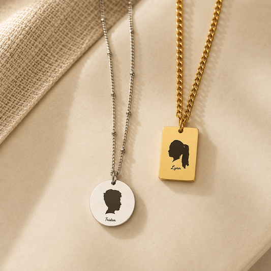 Man - Silhouet ketting i.s.m. Susanne