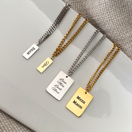 Man - gegraveerde naam ketting