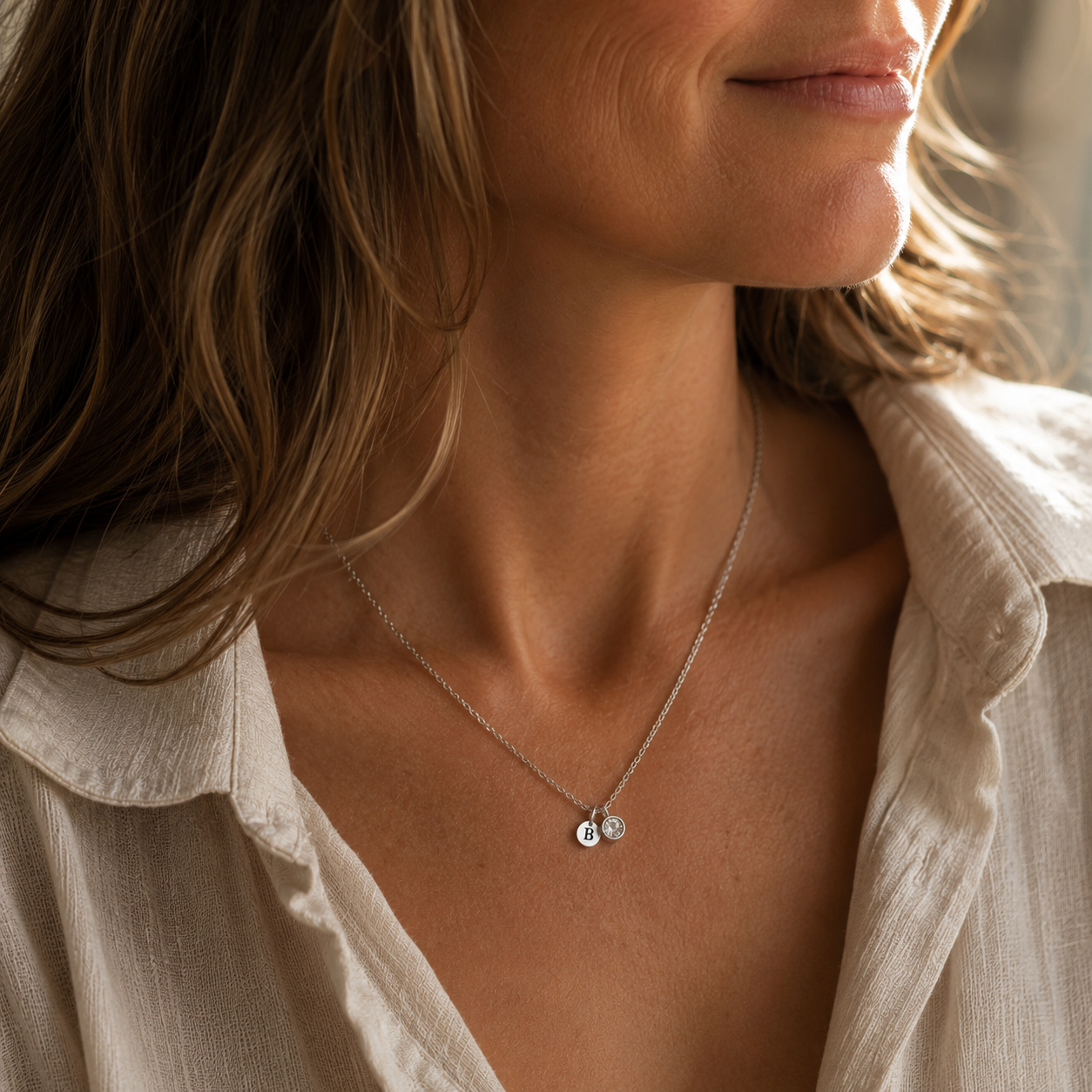 Ketting - kleine bedels initialen