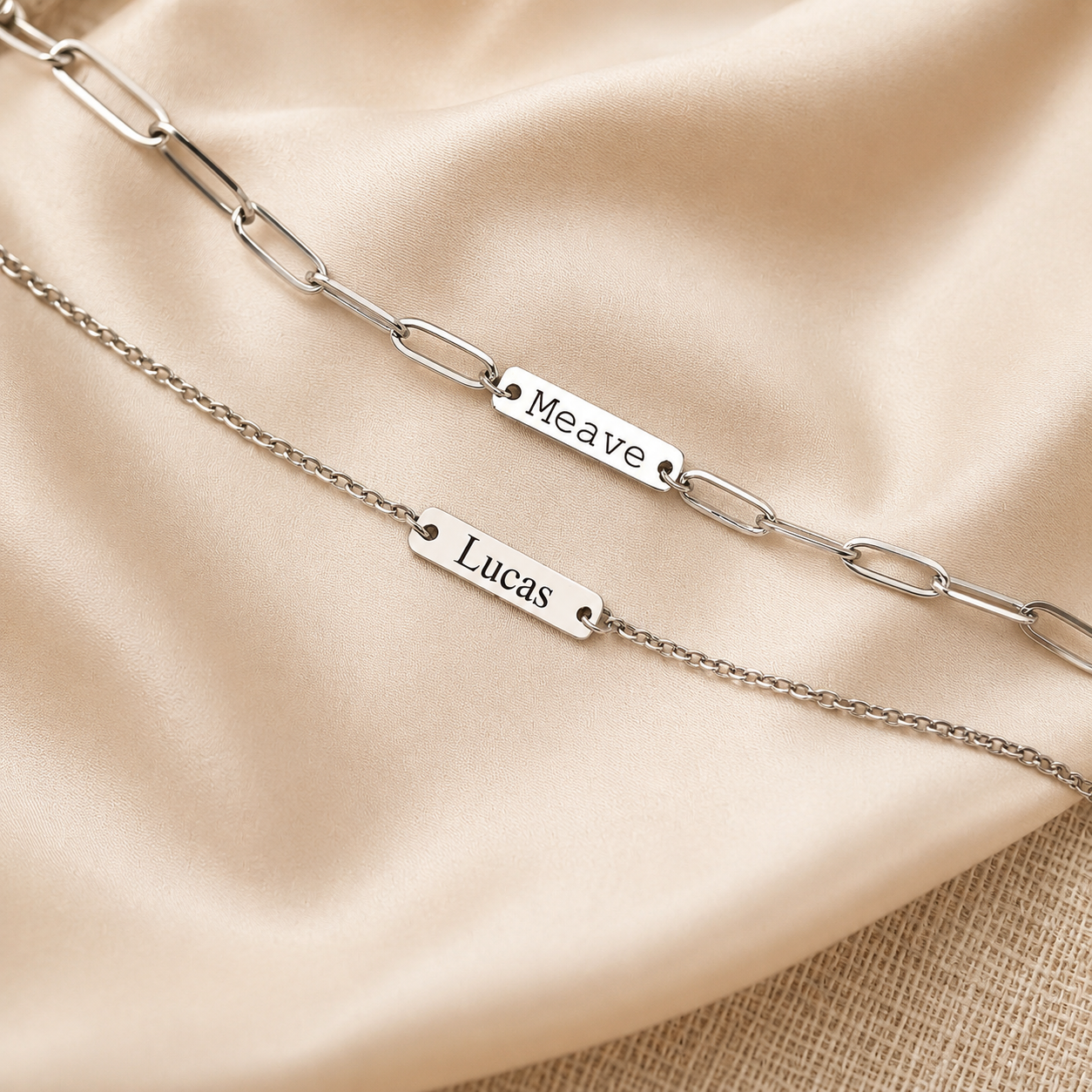 Gegraveerd naamplaatje armband