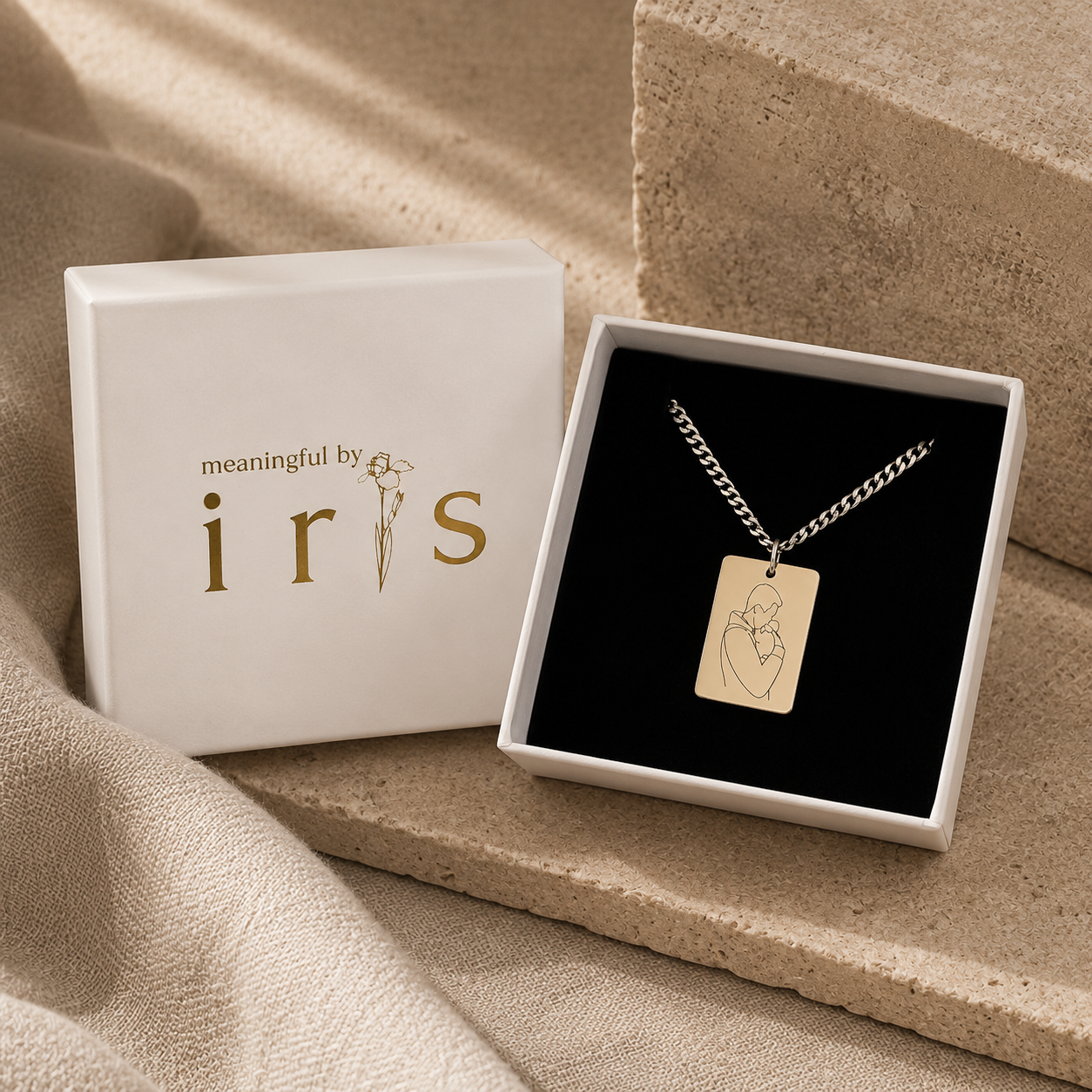 Man - Lijntekening ketting i.s.m. Liesanne