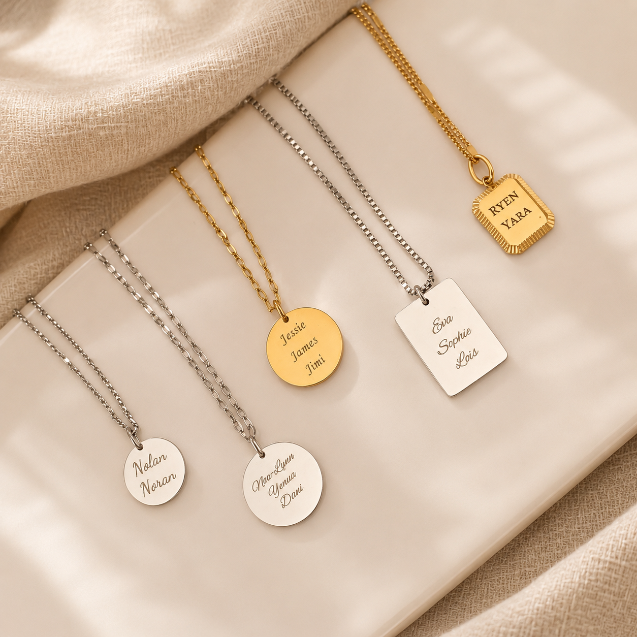 Gegraveerde naam ketting