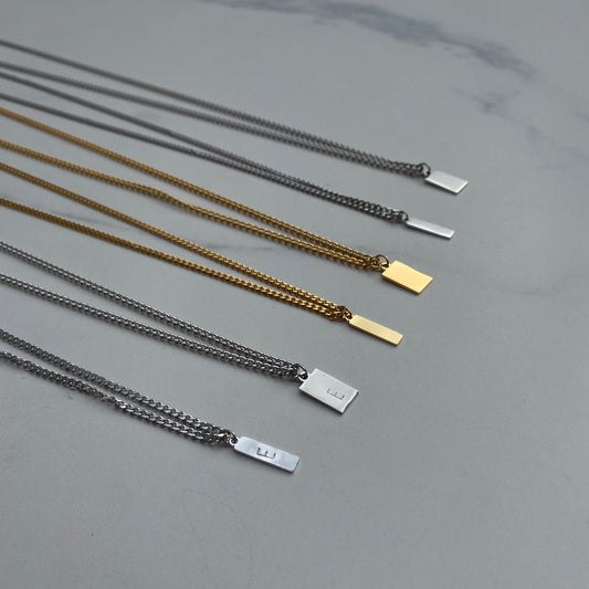 Handgemaakte initiaal ketting