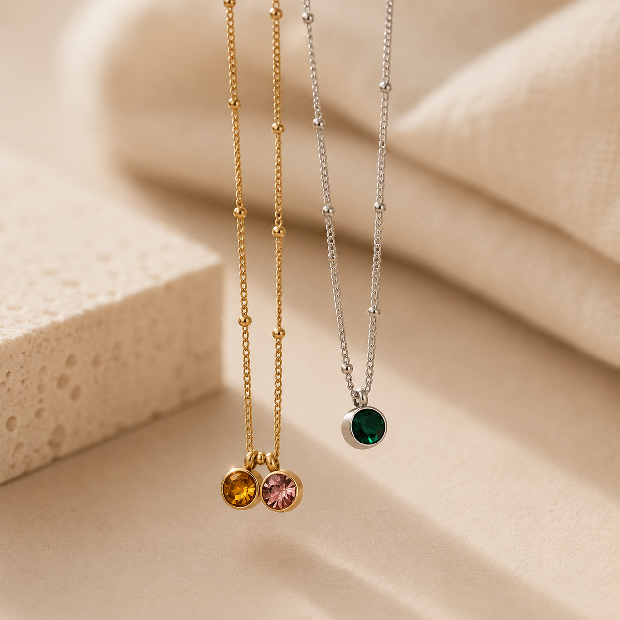 Geboortesteen ketting