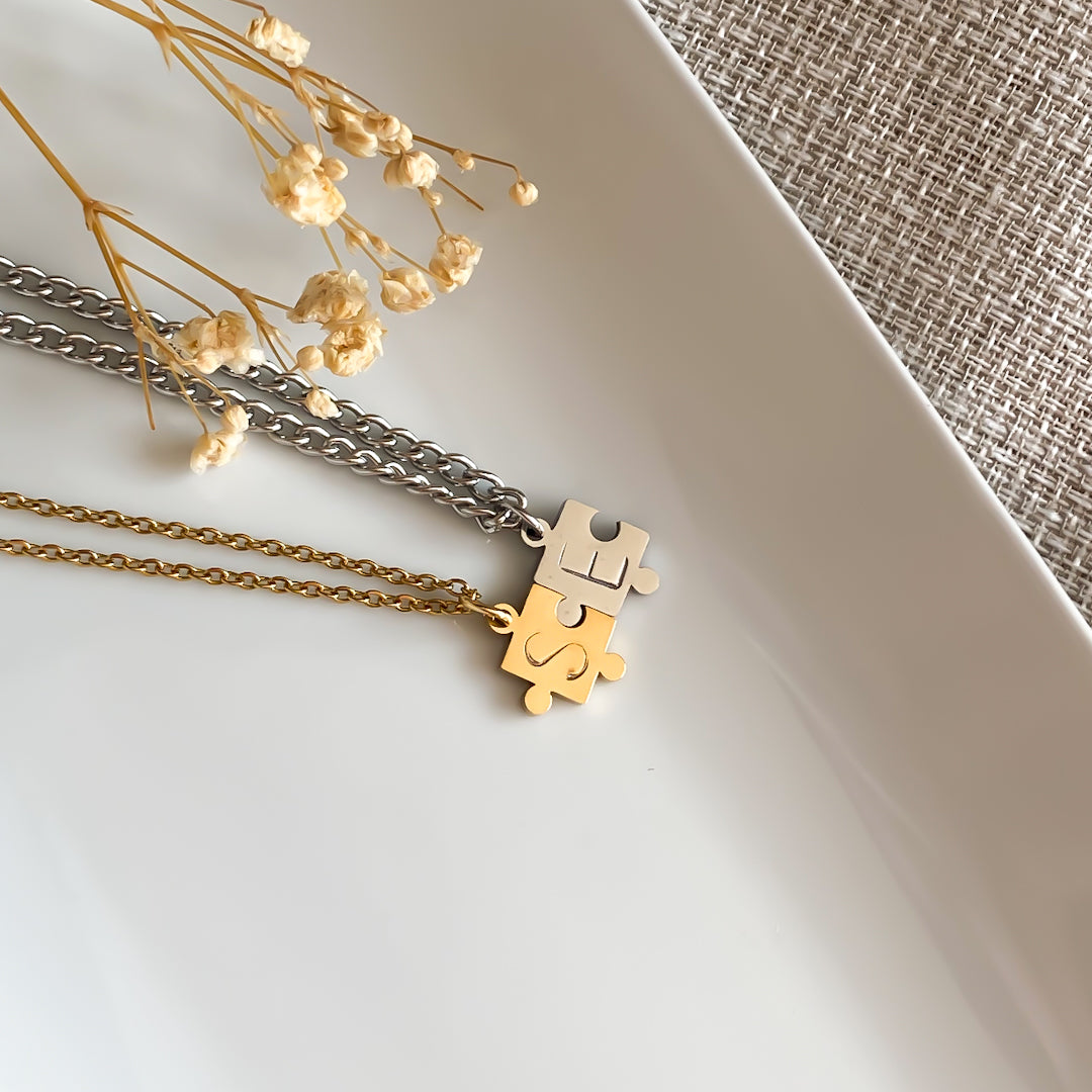 Handgeslagen puzzel ketting