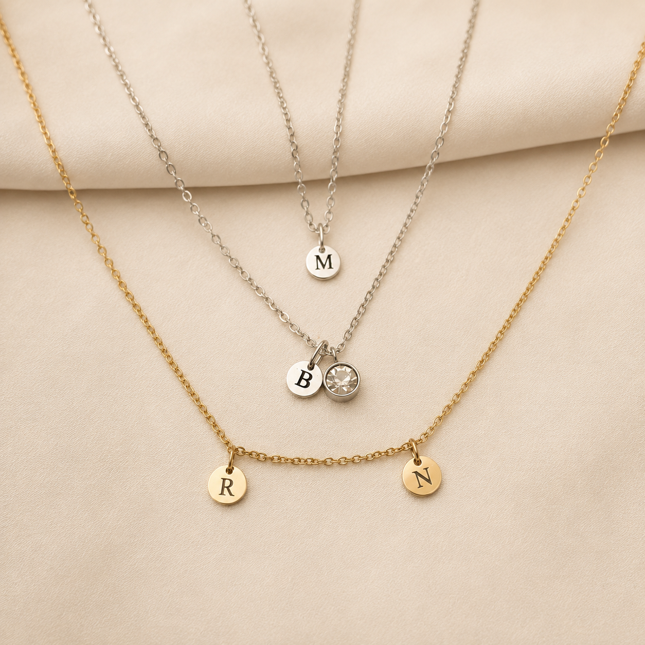 Ketting - kleine bedels initialen